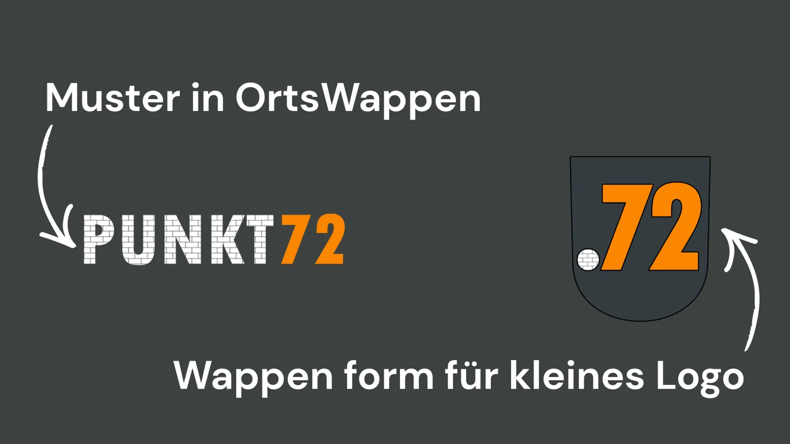 Punkt72 Logo und kleines Logo in Wappenform